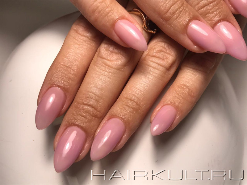 Ногти розовые гель-лак